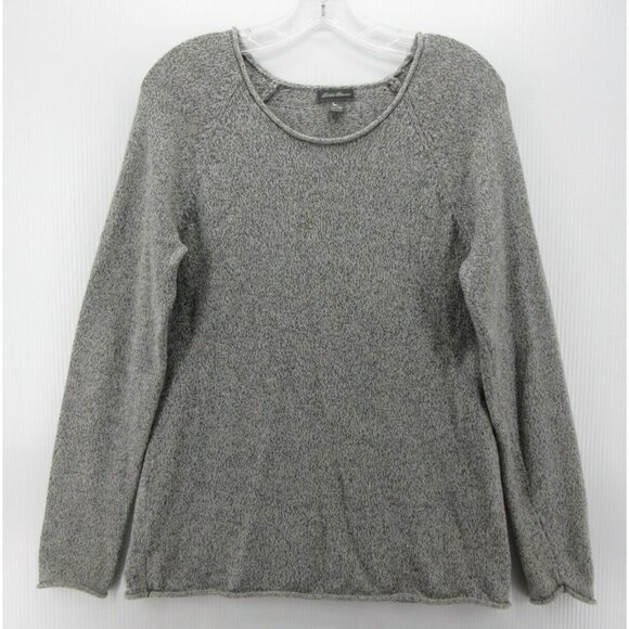 Eddie Bauer Sweater Medium Tall Roll Neck Pullover Heathered Knit * - Picture 1 of 13